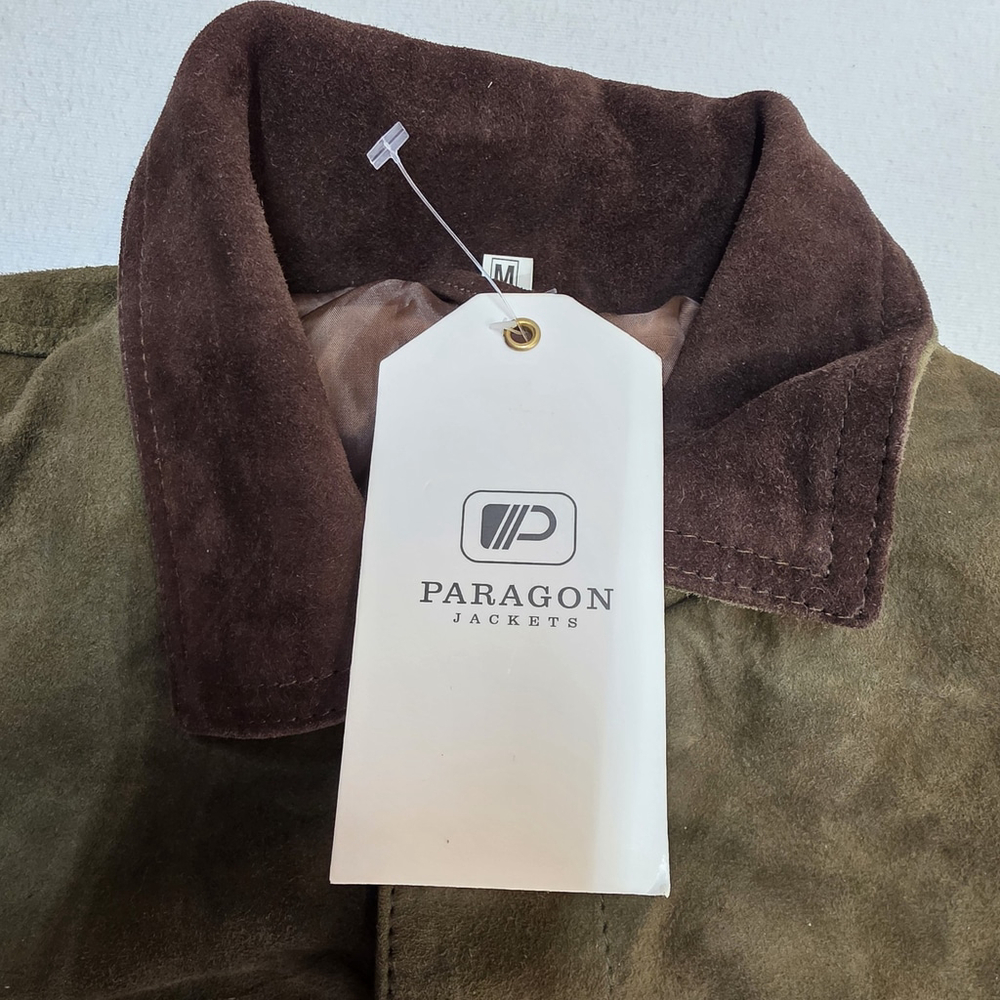 Men's Olive Suede Jacket - Picture 6 of 12